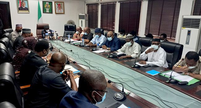 The Minister of Labour and Employment, Chris Ngige, at a reconciliatory meeting between the Federal Government and ASUU in Abuja.