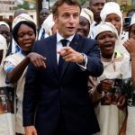 French President Macron in Benin