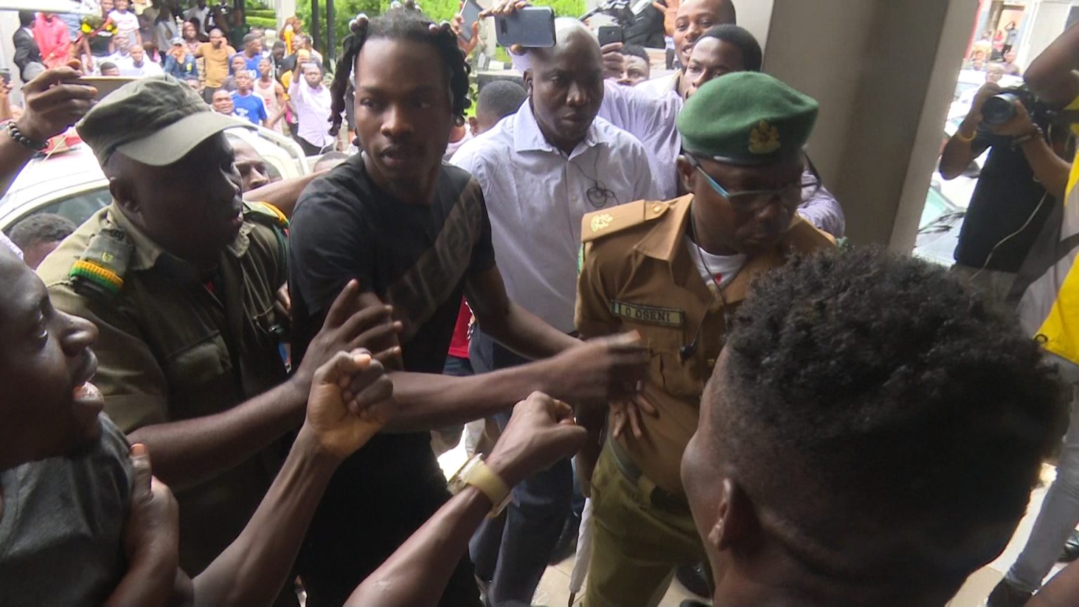 Naira Marley at the Federal High Court in Ikoyi, Lagos.