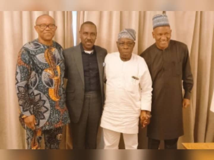 Peter Obi, Oseloka Obaze, President Olusegun Obasanjo and Datti Baba-Ahmed