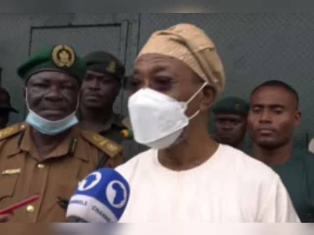 Minister of Interior, Rauf Aregbesola spoke to the press on July 12, 2022.