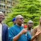 Governor Fubara addressing members of NULGE from the 23 Local Government Areas of Rivers State on a solidarity rally at Government House Gate, in Port Harcourt on Wednesday.