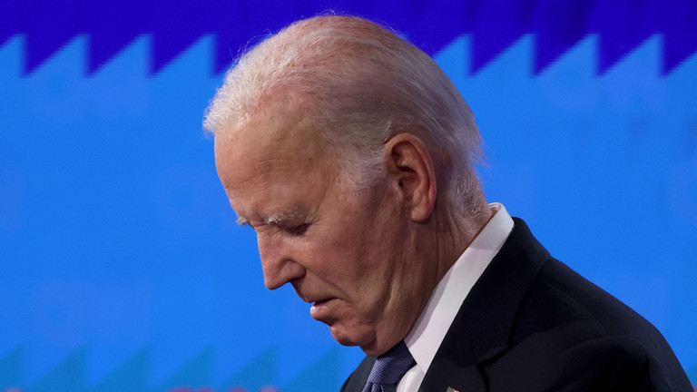 US President Joe Biden participates in the CNN Presidential Debate