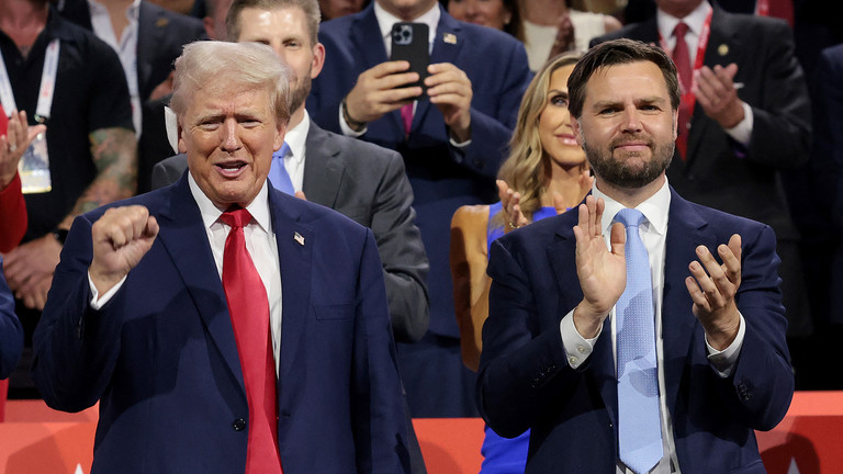 Republican presidential candidate, Donald Trump, and Vice Presidential candidate, JD Vance