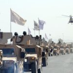 A military parade in Kandahar, Afghanistan on August 14, 2024