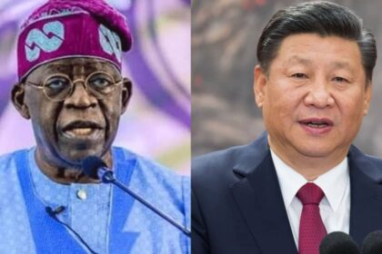 A photo combination of Chinese President Xi Jinping and President Bola Tinubu