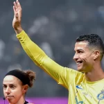 Al Nassr's Cristiano Ronaldo greets his fans during the Riyadh Season Cup 2024 final match at the Kingdom Arena stadium in Riyadh, Saudi Arabia February 8, 2024 [File: AP]