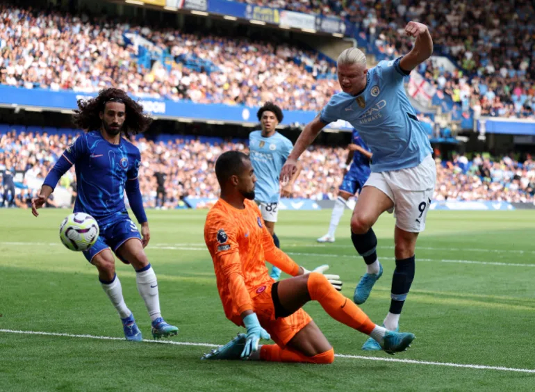 Haaland scores City’s first goal [David Klein/Reuters]