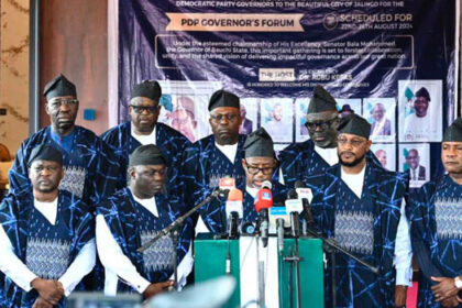 PDP Governors meet at the Taraba State Government House in Jalingo on August 23, 2024. Credit: X/@GovernorObaseki