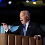 US President Joe Biden closes the Democratic National Convention's opening night on August 19 [Paul Sancya/AP Photo]