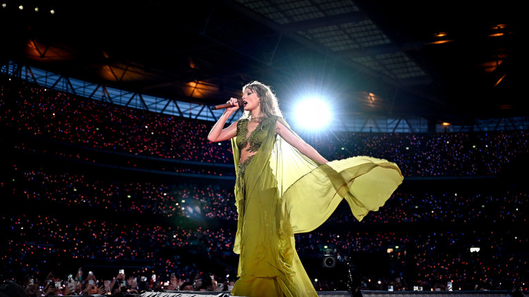 FILE PHOTO. Taylor Swift performs onstage during her Eras Tour © Gareth Cattermole; TAS24; Getty Images for TAS Rights Management