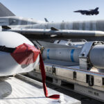 US air-to-surface AGM-65 Maverick and AGM-158 JASSM missiles used by fighter plane F-16