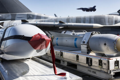 US air-to-surface AGM-65 Maverick and AGM-158 JASSM missiles used by fighter plane F-16