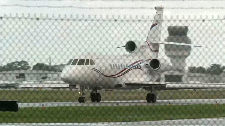 File photo: A Dassault Falcon 900EX allegedly used by Venezuelan President Nicolas Maduro © Social media