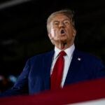 Former US President and Republican presidential nominee Donald Trump, September 27, 2024 in Warren, Michigan, the US. © Getty Images / Emily Elconin / Stringer