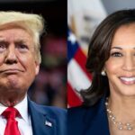 Former United States President Donald Trump and US Vice President Kamala Harris