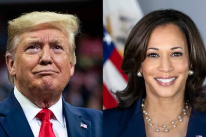 Former United States President Donald Trump and US Vice President Kamala Harris