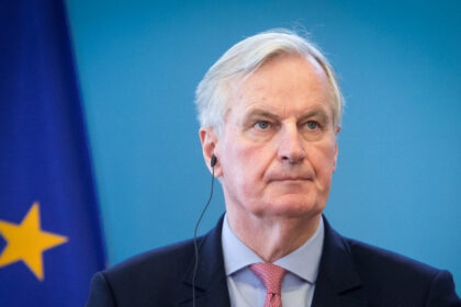 Michel Barnier speaks in Warsaw, Poland, March 29, 2019 © Getty Images / Mateusz Wlodarczyk