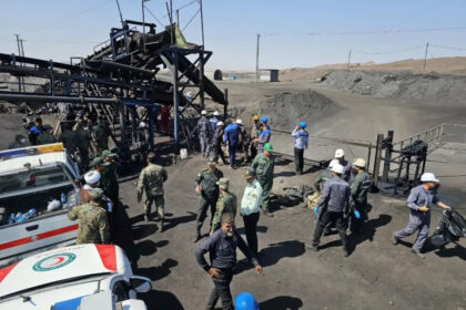 Teams conduct rescue operation after a methane gas explosion in a coal mine in Tabas district of South Khorasan, Iran [Iranian Red Crescent Society via Anadolu]