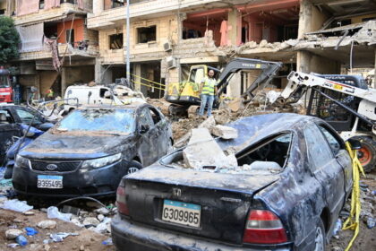 The aftermath of an IDF strike on southern Beirut, Lebanon, September 21, 2024. © Houssam Shbaro/Anadolu via Getty Images