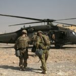 File Photo: US soldiers leave Nineveh Joint Operations Command Headquarters, Nineveh, Iraq, October 2016. © Getty Images / Yunus Keles/Anadolu Agency