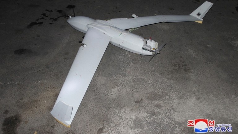 A suspected South Korean drone that crashed in Pyongyang. © KCNA / North Korean Defense Ministry