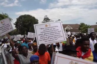 Thousands of Catholic Christians marched on Oct. 11 in Accra to protest the destructive effects of illegal mining, known locally as galamsey.