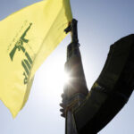 A Hezbollah supporter at a demonstration in Sanaa, Yemen, October 4, 2024. © Mohammed Hamoud / Getty Images