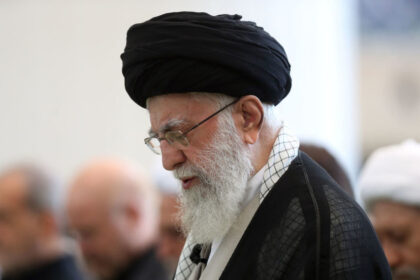 Iranian Supreme Leader Ayatollah Ali Khamenei leads Friday prayer at the Imam Khomeini Musalla Mosque in Tehran, Iran, October 04, 2024. © Getty Images / Anadolu