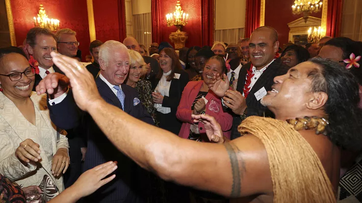 King Charles and Queen Camilla hosted a Commonwealth reception at London's St James's Palace