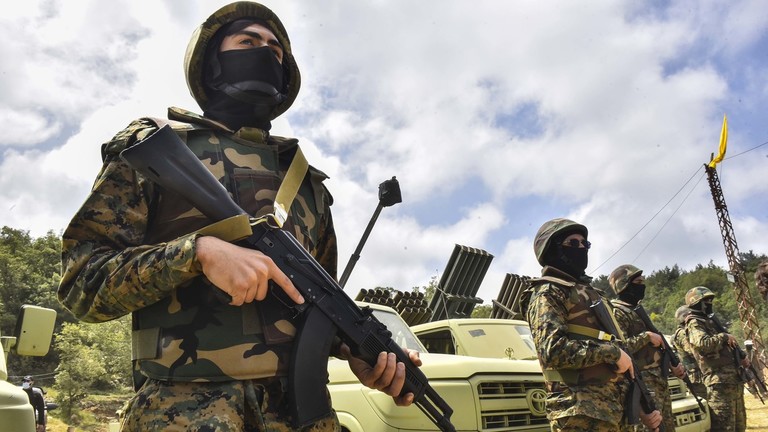 FILE PHOTO. Lebanese Hezbollah fighters. © Fadel Itani/Getty Images