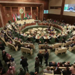 Arab foreign ministers meet at the Arab League headquarters in Cairo, Egypt,