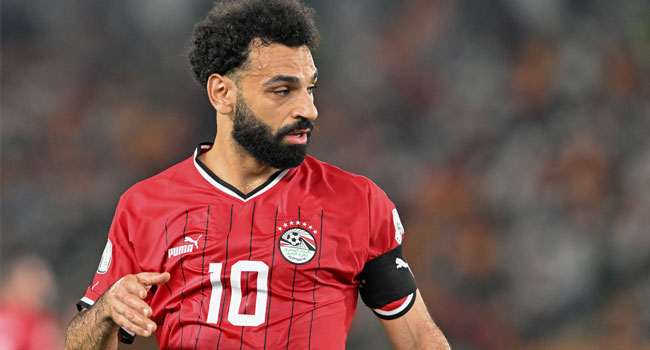 FILE: Egypt’s forward #10 Mohamed Salah. (Photo by Issouf SANOGO / AFP)