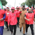 NLC President Joe Ajaero and TUC President Festus Osifo lead a joint protest