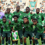 FILE: Nigeria’s players pose ahead of the Africa Cup of Nations (CAN) 2023 semi-final football match between Nigeria and South Africa at the Stade de la Paix in Bouake on February 7, 2024. (Photo by Issouf SANOGO / AFP)