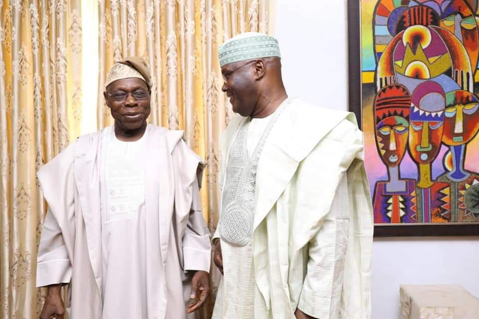 Former President Olusegun Obasanjo and Atiku Abubakar