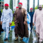 Rivers State Governor, Siminalayi Fubara receives members of the PDP Board of Trustees in Port Harcourt on August 20, 2024.