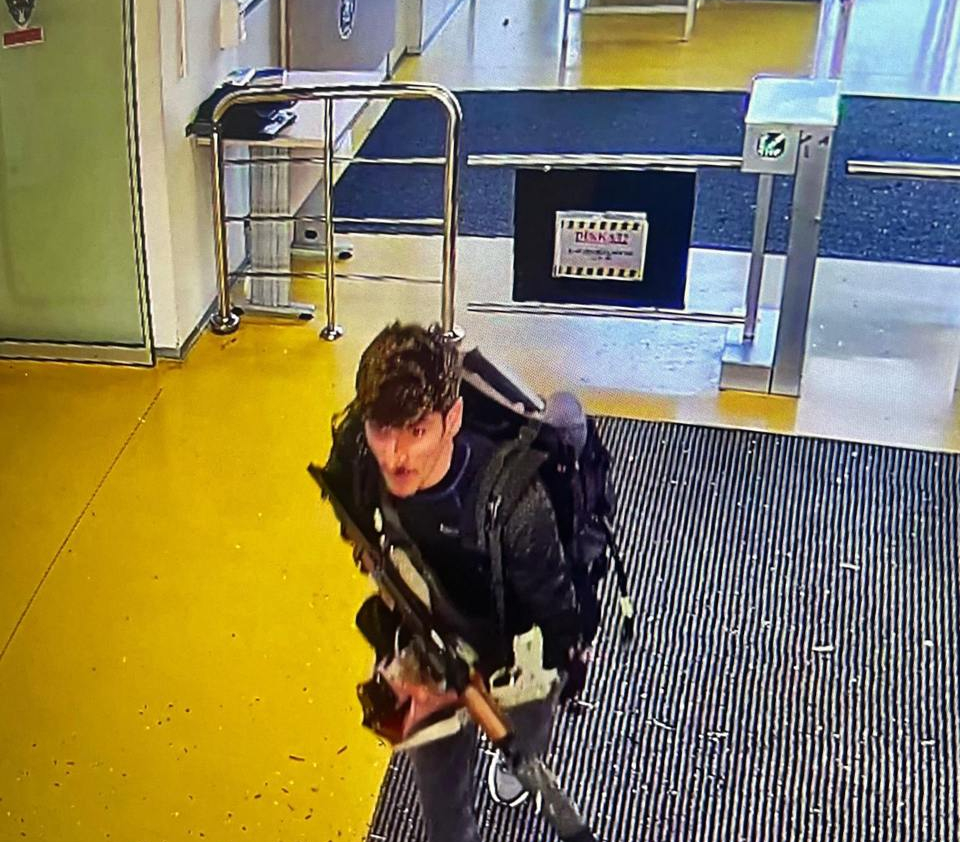 Security cameras captured one of the terrorists who managed to enter the TUSAŞ aerospace facility in Ankara