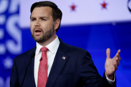 US Republican vice presidential candidate Senator J.D. Vance during a televised debate on October 1, 2024 in New York. Chip Somodevilla / Getty Images