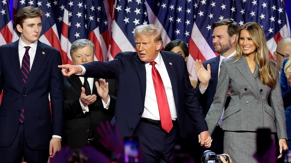 Former US President Donald Trump during an election night event on November 06, 2024. © Win McNamee / Getty Images