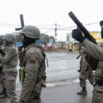 Mozambican police deploys in the streets of Maputo, Mozambique