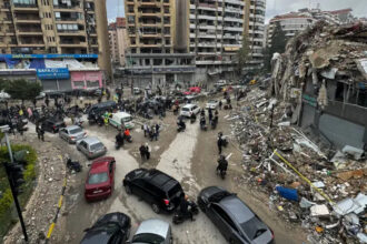 People in Beirut have been celebrating the news of the ceasefire- Reuters