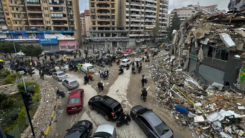 People in Beirut have been celebrating the news of the ceasefire- Reuters