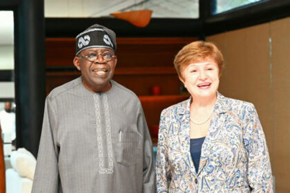 President Bola Tinubu and IMF chief, Kristalina Georgieva