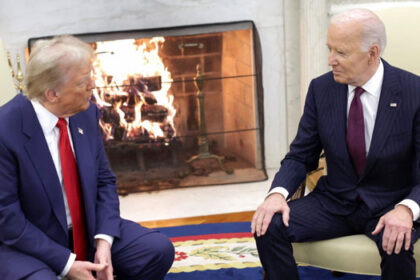 U.S. President Joe Biden meets with U.S. President-elect Donald Trump in the Oval Office at the White House on November 13, 2024 in Washington, DC. Alex Wong/Getty Images/AFP