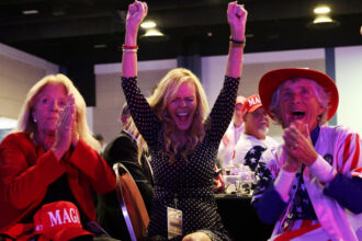 FILE PHOTO. Voters react to Trump victory being announced in North Carolina © Getty Images / John Moore