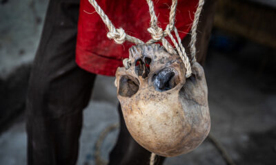 FILE PHOTO. A human skull used for a voodoo burial service pictured in Port-au-Prince, Haiti. © Getty Images / Giles Clarke