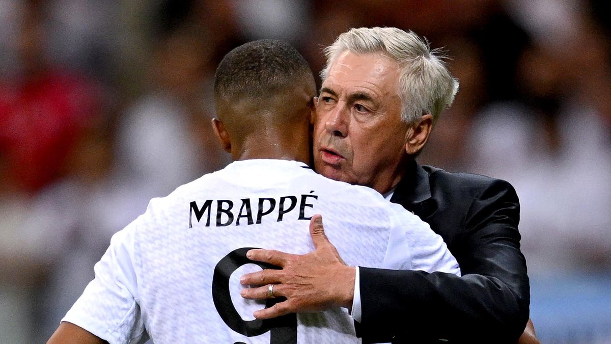 Carlo Ancelotti and Kylian Mbappe