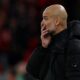 Manchester City’s Spanish manager Pep Guardiola watches the players from the touchline during the English Premier League football match between Liverpool and Manchester City at Anfield in Liverpool, north west England on December 1, 2024. (Photo by Adrian Dennis / AFP) / /