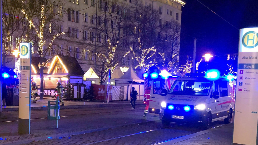 Rescue workers in action at the Christmas market in Magdeburg © Getty Images / Dörthe Hein/dpa-Zentralbild/dpa